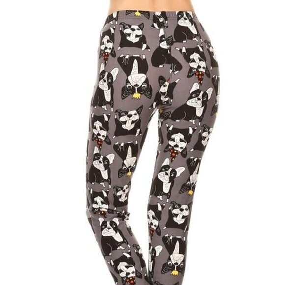 LEGGINGS DEPOT Dog Print Full Length Leggings Size 10 NWT - Picture 4 of 4